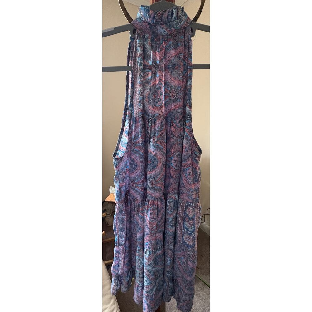 Paani Paisley Tiered Tunic Racerback Dress Large - Picture 4 of 7